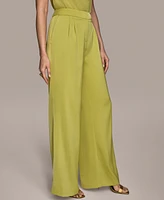 Donna Karan New York Women's Satin Wide-Leg Pants, Regular & Petite