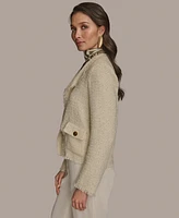 Donna Karan New York Women's Tweed Open-Front Jacket