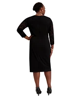Kasper Women's Lace-Sleeve Sheath Dress, Regular & Plus Sizes