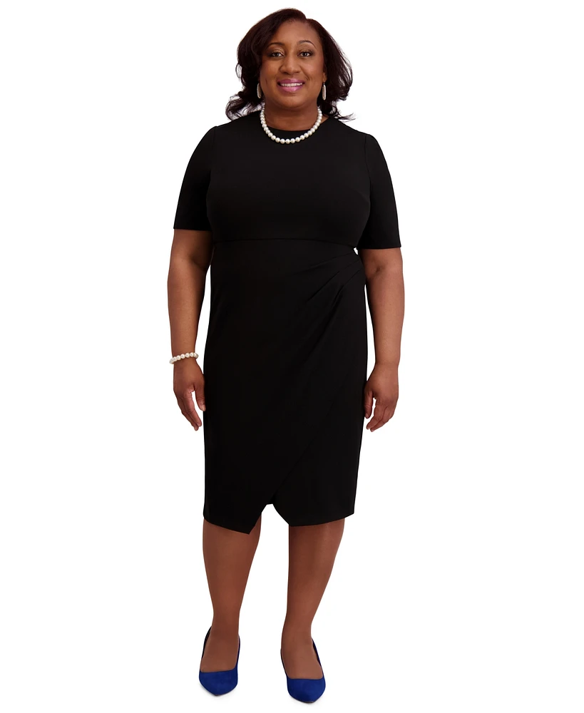 Kasper Women's Short-Sleeve Wrap Dress, Regular & Plus Sizes