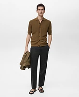 Mango Men's Structured Knitted Shirt