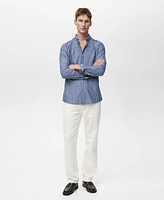 Mango Men's Cotton Regular-Fit Shirt