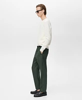 Mango Men's Adjustable Drawstring Cotton Pants