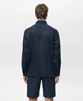 Mango Men's Linen Slim-Fit Shirt