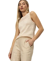Sanctuary Women's Coastal Sequined-Stripe Wide-Leg Pants