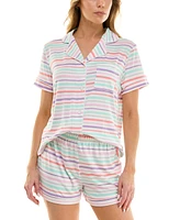 Roudelain Women's Yummy Notched-Collar Pajama Set