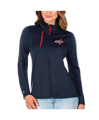 Antigua Women's Navy/Red Washington Capitals Generation Full-Zip Pullover Jacket
