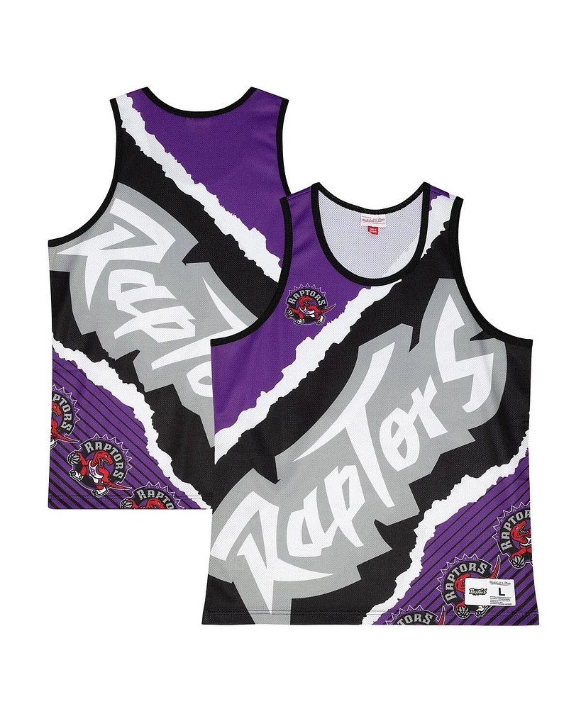 Mitchell & Ness Men's Black Toronto Raptors Jumbotron 2.0 Sublimated Tank T-Shirt