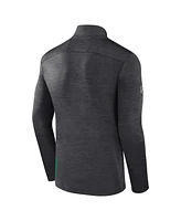 Fanatics Men's Heather Charcoal Dallas Stars Authentic Pro Lightweight Quarter-Zip Pullover Sweatshirt