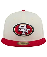 New Era Men's White/Scarlet San Francisco 49ers Main 59FIFTY Fitted Hat