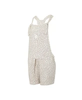 Concepts Sport Women's Cream Los Angeles Dodgers Montana Hacci Knit Romper