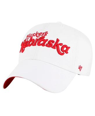 '47 Brand Women's White Nebraska Huskers Pensacola Clean Up Adjustable Hat