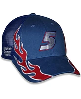 Checkered Flag Sports Men's and Women's Blue Kyle Larson HendrickCars.com Flame Trucker Adjustable Hat
