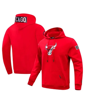 Pro Standard Men's Red Chicago Bulls Split Logo Pullover Hoodie