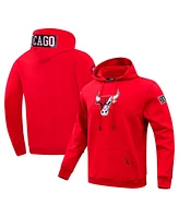 Pro Standard Men's Red Chicago Bulls Split Logo Pullover Hoodie