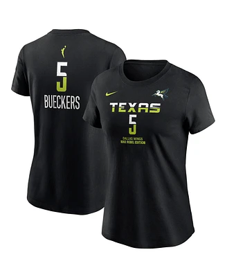 Nike Women's Paige Bueckers Black Dallas Wings 2025 Wnba Draft Rebel Edition Name Number T-Shirt