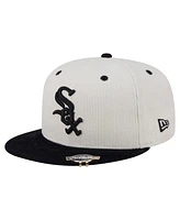 New Era Men's Cream/Black Chicago White Sox Two-Tone Corduroy 59FIFTY Fitted Hat