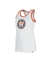 New Era Women's White Houston Astros Gameday Pinstripe Tank Top