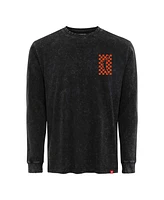 Sportiqe Men's and Women's Black Wnba Rock Roll Collection Bono Mineral Wash Premium Long Sleeve T-Shirt