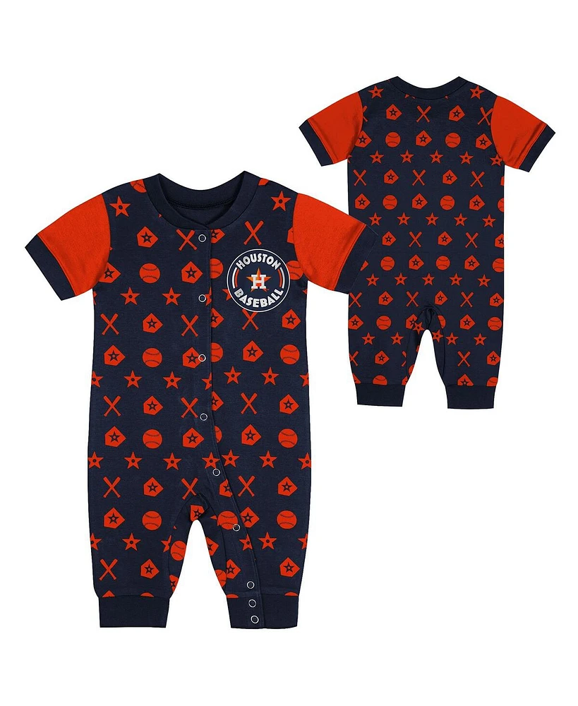 Outerstuff Newborn Navy Houston Astros Hard 90 Coveralls