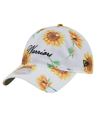 New Era Women's White Golden State Warriors Adventure Flower 9TWENTY Adjustable Hat