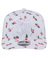 New Era Men's White Houston Texans Adventure Flamingo Pattern 9SEVENTY Stretch-Snap Hat