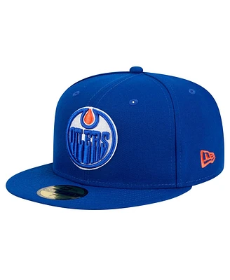 New Era Men's Royal Edmonton Oilers Core 59FIFTY Fitted Hat