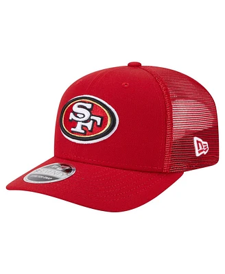 New Era Men's Scarlet San Francisco 49ers Main Trucker 9SEVENTY Stretch Snap Hat