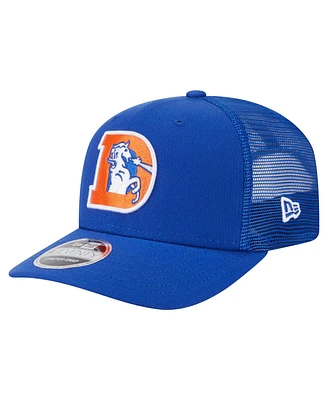 New Era Men's Royal Denver Broncos Main Trucker 9SEVENTY Stretch snap Hat