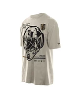 New Era Men's Tan Vegas Golden Knights Goalie Mask T-Shirt