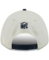 New Era Men's Cream/College Navy Seattle Seahawks 2025 Nfl Draft 9FORTY A-Frame M-Crown Adjustable Hat