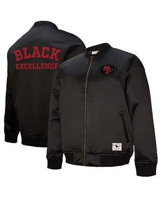 Mitchell & Ness Men's and Women's Black San Francisco 49ers Excellence Collection Icon Full-Zip Jacket