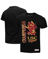 Mitchell & Ness Men's Black Usc Trojans Retro Brush Mineral Wash T-Shirt