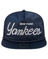 New Era Men's Navy New York Yankees Retro Satin Script Golfer Adjustable Hat