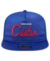 New Era Men's Royal Chicago Cubs Retro Satin Script Golfer Adjustable Hat
