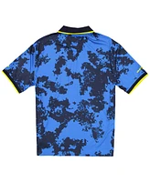New Era Men's Blue Red Bull Racing Graphic Collared Soccer Shirt