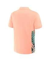 Formula 1 Men's Pink Miami Palms Panel Quarter-Zip Polo Shirt