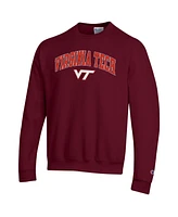 Champion Men's Maroon Virginia Tech Hokies Arch Over Logo Pullover Sweatshirt