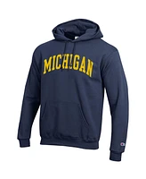 Champion Men's Navy Michigan Wolverines Basic Arch Fleece Pullover Hoodie