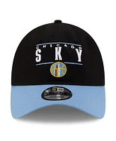 New Era Men's and Women's Black/Sky Blue Chicago Sky 2025 Wnba Draft 9TWENTY Adjustable Hat