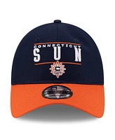 New Era Men's and Women's Navy/Orange Connecticut Sun 2025 Wnba Draft 9TWENTY Adjustable Hat