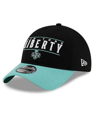 New Era Men's and Women's Black/Green New York Liberty 2025 Wnba Draft 9TWENTY Adjustable Hat