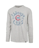 '47 Brand Men's Gray Chicago Cubs Circle Change Franklin Long Sleeve T-Shirt