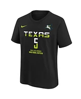 Nike Big Boys and Girls Paige Bueckers Black Dallas Wings 2025 Wnba Draft Rebel Name Number T-Shirt