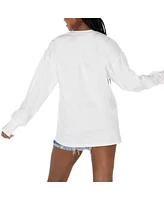 Gameday Couture Women's White Buffalo Bills Time Out Oversized Long Sleeve T-Shirt