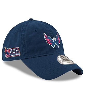 New Era Men's Alexander Ovechkin Navy Washington Capitals Nhl All-Time Goals Leader Side Patch 9TWENTY Adjustable Hat