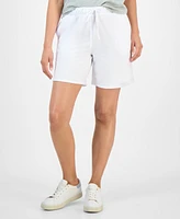 Style & Co Petite French Terry Pull-On Shorts, Exclusively at Macy's