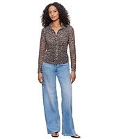 Sanctuary Women's Dream Girl Mesh Button-Up Shirt