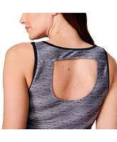 Free Country Women's Full Side Shirring Tankini Top