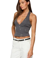 Edikted Women's Sakura Grommet Halter Top